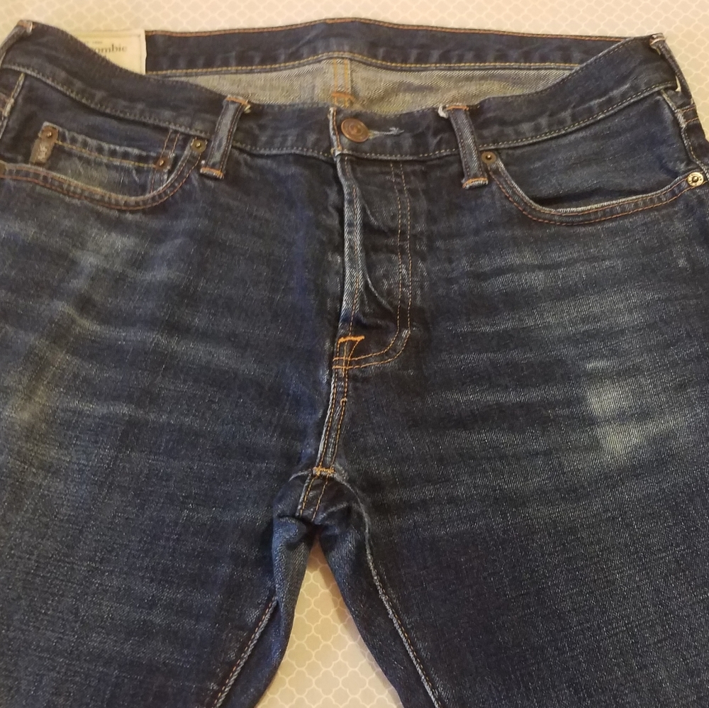 Abercrombie and Fitch button fly classic straight fit jeans 34 x 32